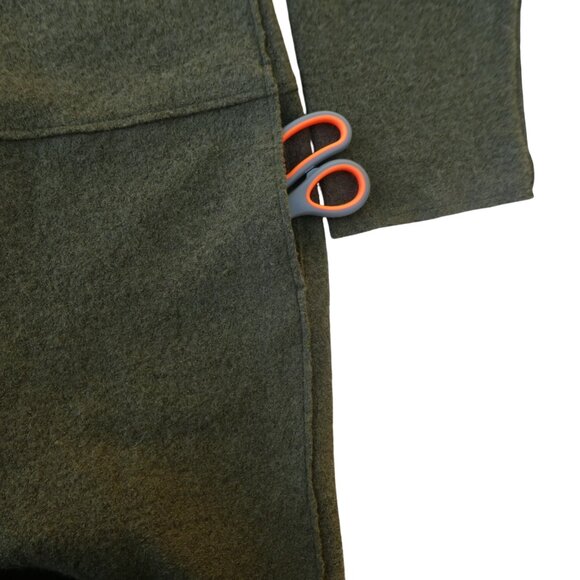 Jones New York JNY Wool Blend Cardigan Coat Forest Green Shawl Pockets Boiled 3X - Picture 3 of 6